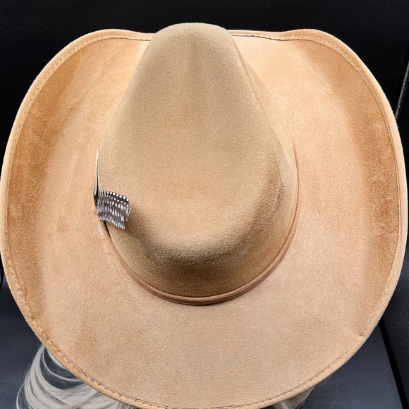 H03 Hat Halcon shape in camel suede color NWOT main image 8